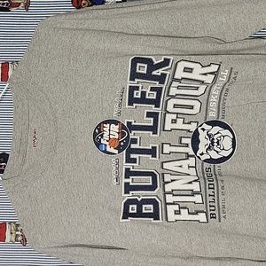 Butler Bulldogs Final Four 2011 Jansport Longsleeve Shirt Large Grey Navy